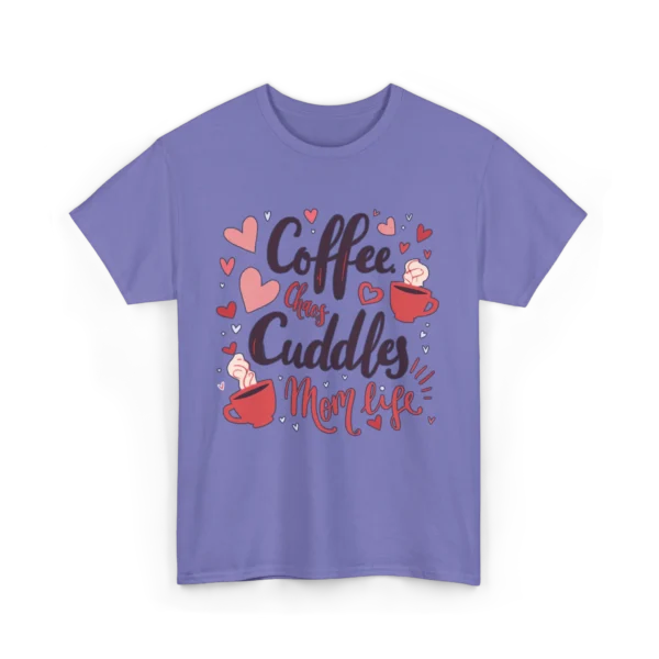 Coffee and Cuddles Mom Life Tee, Cute Unisex Cotton T-Shirt, Gift for Mothers Day, Casual Wear, Parenting Humor Shirt
