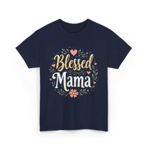 Blessed Mama Unisex Heavy Cotton Tee - Perfect for Mother's Day, Birthdays, Family Gatherings, Casual Wear, Gift Ideas