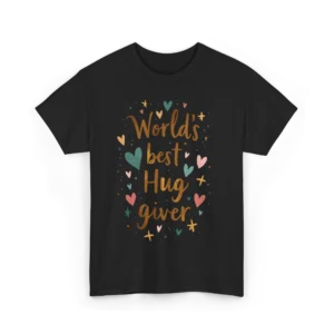 World's Best Hug Giver Unisex Heavy Cotton Tee, Perfect Gift for Friends, Family, Casual Wear, Birthdays, Holidays, Cozy Style